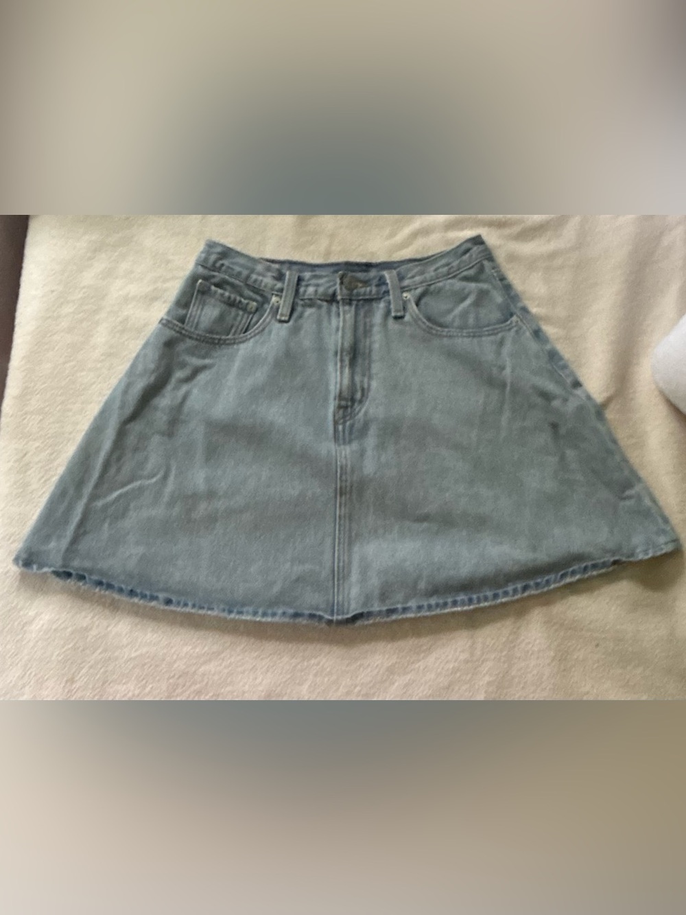 Levi's Medium Wash Mini Flounce Skirt Size 28